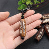 Agate Dzi Necklace with Om Mani Padme Hum