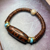 Tibetan Nine-Eye Dzi Bead Bracelet Coconut Shell