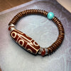 Tibetan Nine-Eye Dzi Bead Bracelet Coconut Shell