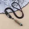 Om Mani Padme Hum Wenge Wood Necklace Pendant