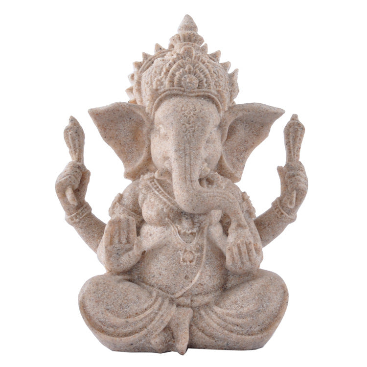 Ganesha Ganpati Elephant Statue Wealth Blessing Home Decoration