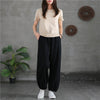 Ramie Linen Cotton Women's Pants With Pockets