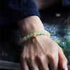 Jade Lotus Abundance Bracelet with Gold-Tone Charm
