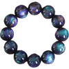 Blue Cat Eye Effect Bead Bracelet 108 Mala
