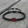 Handmade Red String Bracelet with Double Coin Knot for Luck and Protection