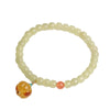Hetian Jade Bracelet with Amber Pumpkin Charm