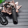 Natural Black Obsidian Heart Sutra Purification Necklace Pendant