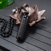 Natural Black Obsidian Heart Sutra Purification Necklace Pendant
