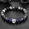 Tiger Eye and Lapis Lazuli Leopard Bracelet