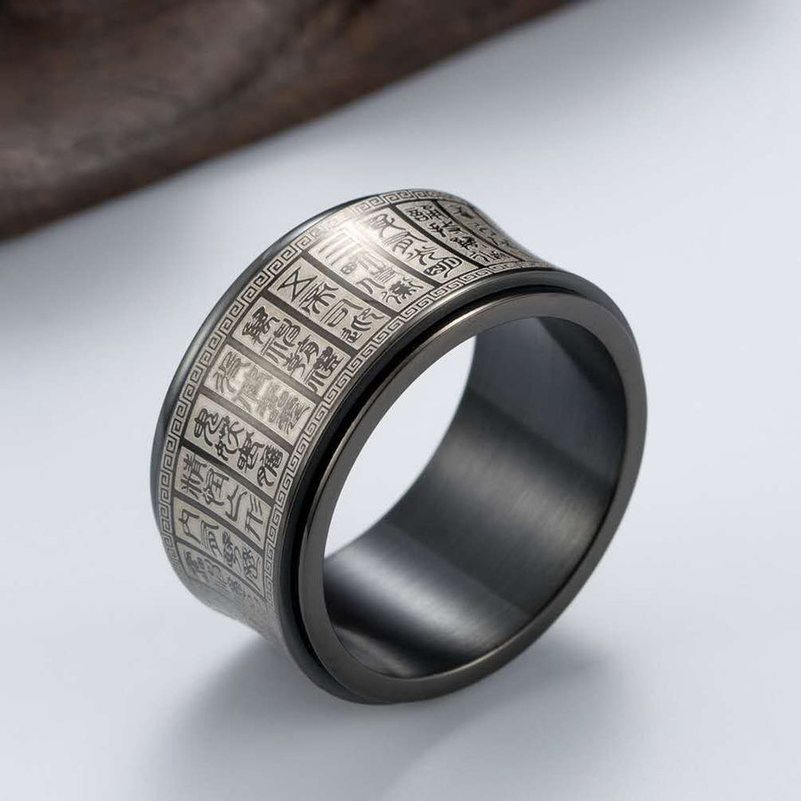 Golden Light Mantra Spinner Ring Stainless Steel