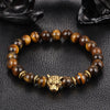 Tiger Eye and Lapis Lazuli Leopard Bracelet