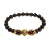 Tiger Eye and Lapis Lazuli Leopard Bracelet