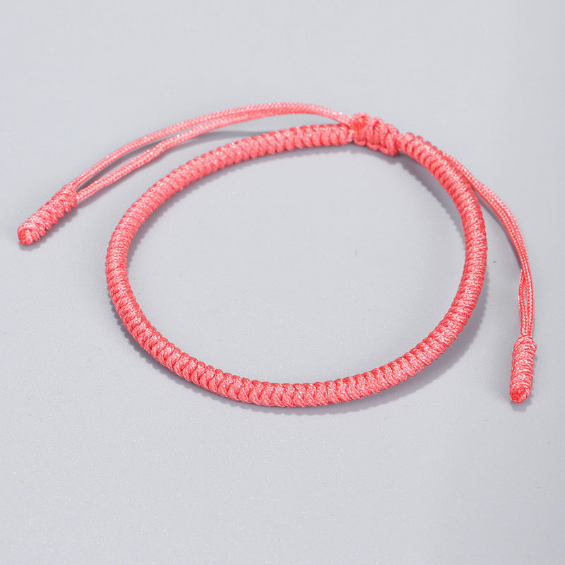 Red Cord King Kong Knot Bracelet, Hand Braided