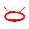 Handmade Red String Bracelet with Double Coin Knot for Luck and Protection