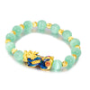 Pixiu Cat Eye Lucky Bracelet Gold-Tone Beads