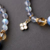 Natural Moonstone Flower Charm Beads Bracelet