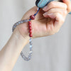 Moonstone Cinnabar Phone Charm, 6mm Beads