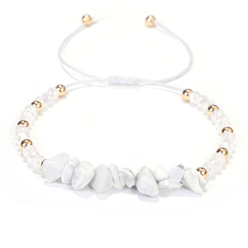 Handmade Stone Chip Knit Bracelet