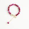Glass Bead Charm Bracelet with Animal Pendant