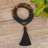 Tiger Eye Stone Bead Necklace Bracelet Set