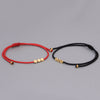 FengShui Lucky Red String Bracelet with Copper Beads