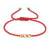 FengShui Lucky Red String Bracelet with Copper Beads