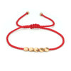 FengShui Lucky Red String Bracelet with Copper Beads