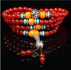 Garnet Fox Charm Bracelet Mala Beads for Women