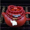 Garnet Fox Charm Bracelet Mala Beads for Women