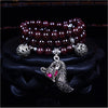 Garnet Fox Charm Bracelet Mala Beads for Women