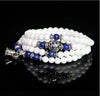 Garnet Fox Charm Bracelet Mala Beads for Women