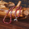 Watermelon Crystal Wrap Bracelet with Elephant or Pixiu Charm