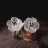 Sterling Silver Double Plum Blossom Adjustable Ring