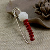 Bodhi Seed Beaded Safety Pin Brooch