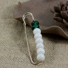 Bodhi Seed Beaded Safety Pin Brooch