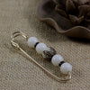 Bodhi Seed Beaded Safety Pin Brooch