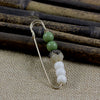 Bodhi Seed Beaded Safety Pin Brooch
