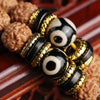 108 Rudraksha Bodhi Seed Mala Bracelet with Dzi Beads