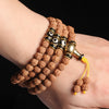 108 Rudraksha Bodhi Seed Mala Bracelet with Dzi Beads