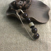 Bodhi Seed Beaded Safety Pin Brooch