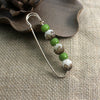 Bodhi Seed Beaded Safety Pin Brooch