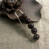 Bodhi Seed Beaded Safety Pin Brooch