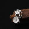 925 Sterling Silver Plum Blossom Open Ring