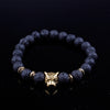 Tiger Eye and Lapis Lazuli Leopard Bracelet