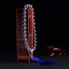 Natural White Crystal Wrist Mala with Tassels, 27 Beads