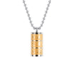 Titanium Steel Prayer Wheel Necklace with Lotus and Mantra