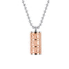 Titanium Steel Prayer Wheel Necklace with Lotus and Mantra
