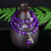 The Pixiu Wealth Bracelet - Purple Chalcedony