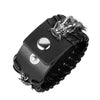 Dragon Leather Bracelet with Alloy Charm