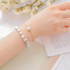 Strawberry Quartz Crystal Positive Bracelet, Gold Plated Double Layer